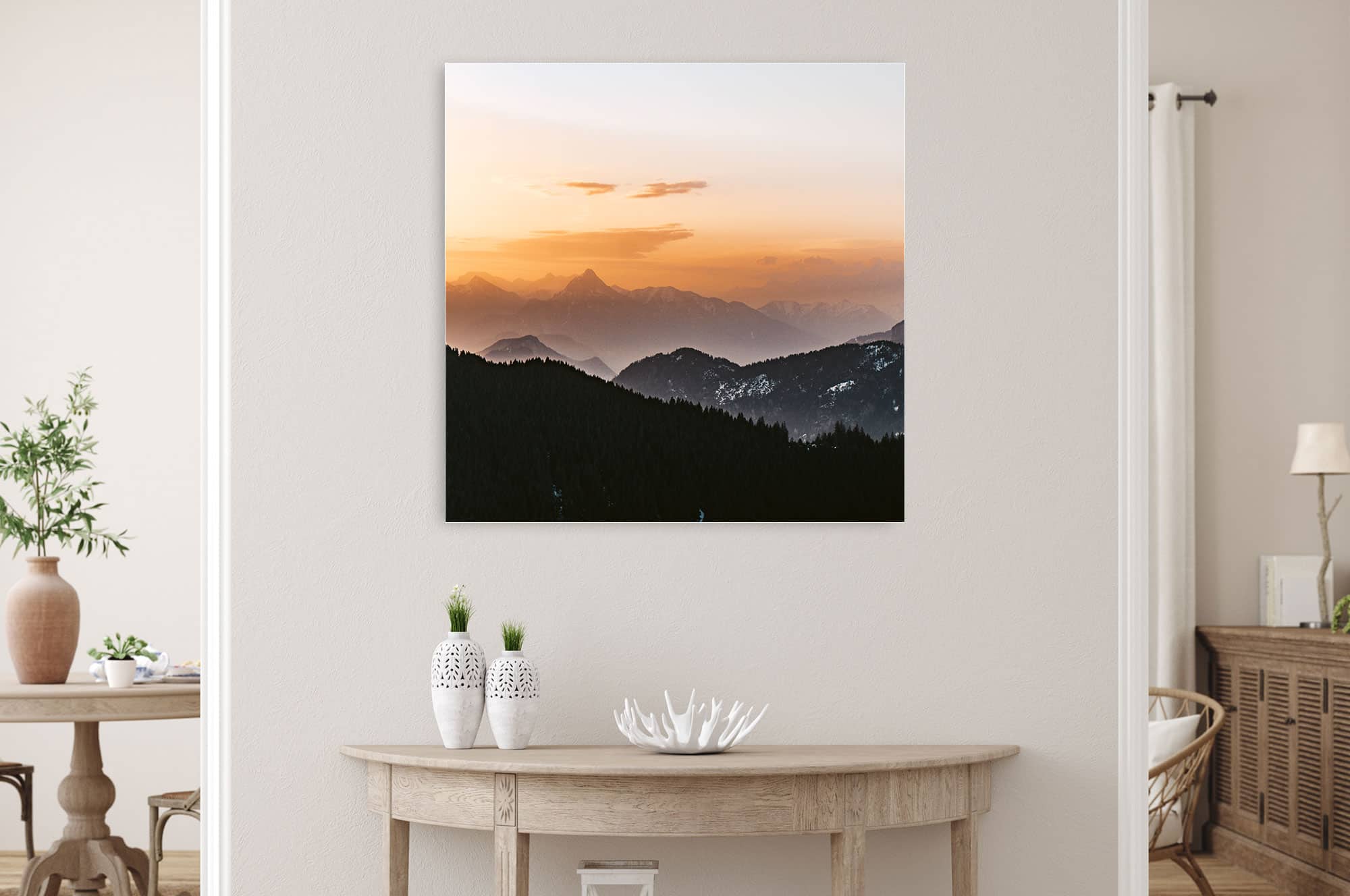 Akustikbild Sonnenuntergang Bergpanorama