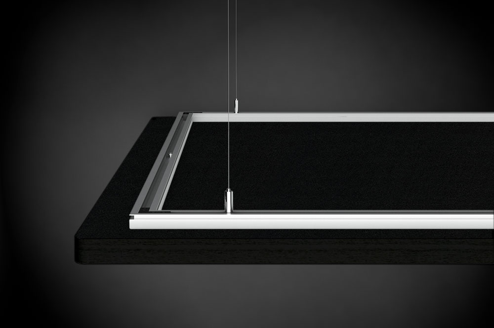 Akustik-Deckensegel ohne Rahmen