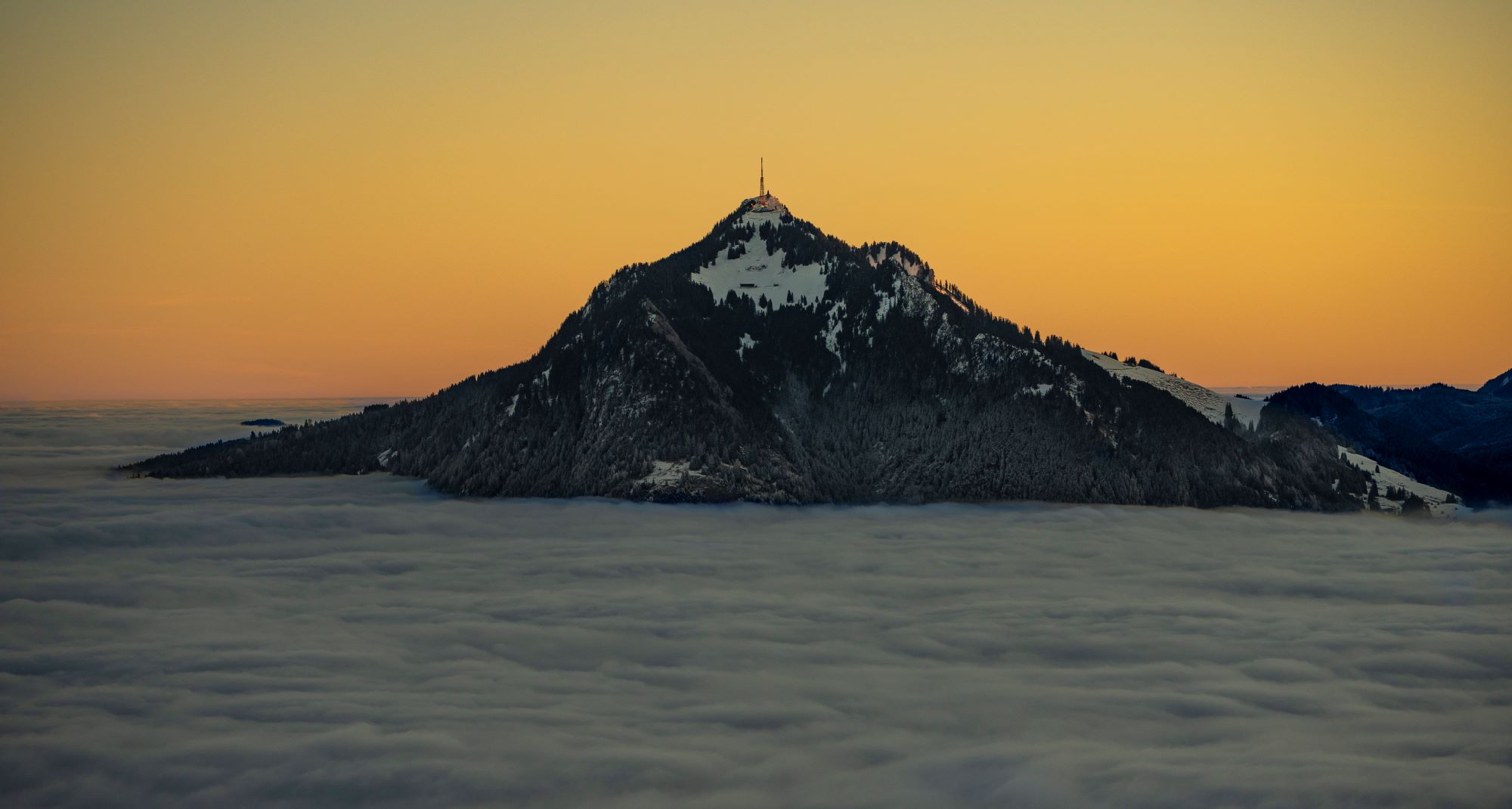 Akustikbild Grünten im Sonnenaufgang