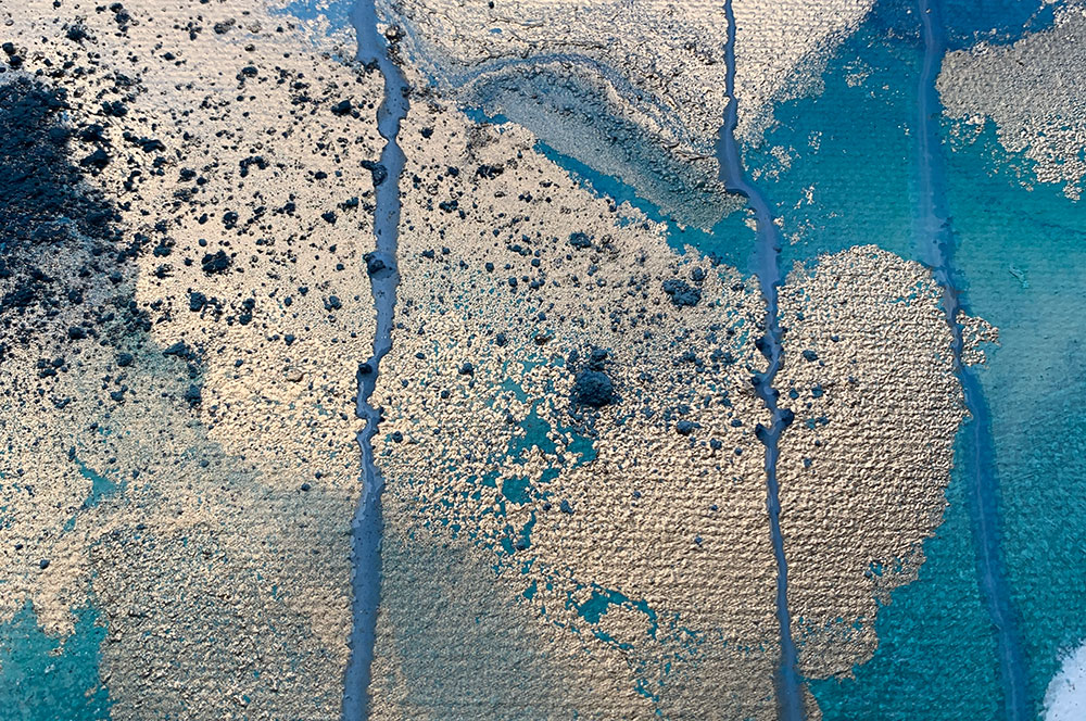 Akustikbild Art Blue Rain