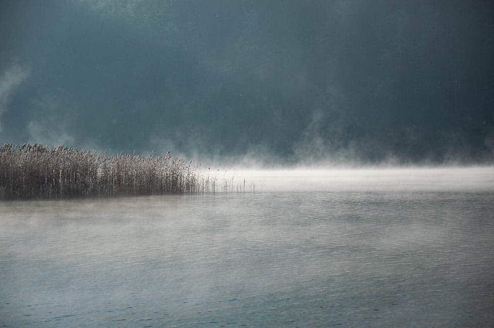 Akustikbild Weißensee Nebel