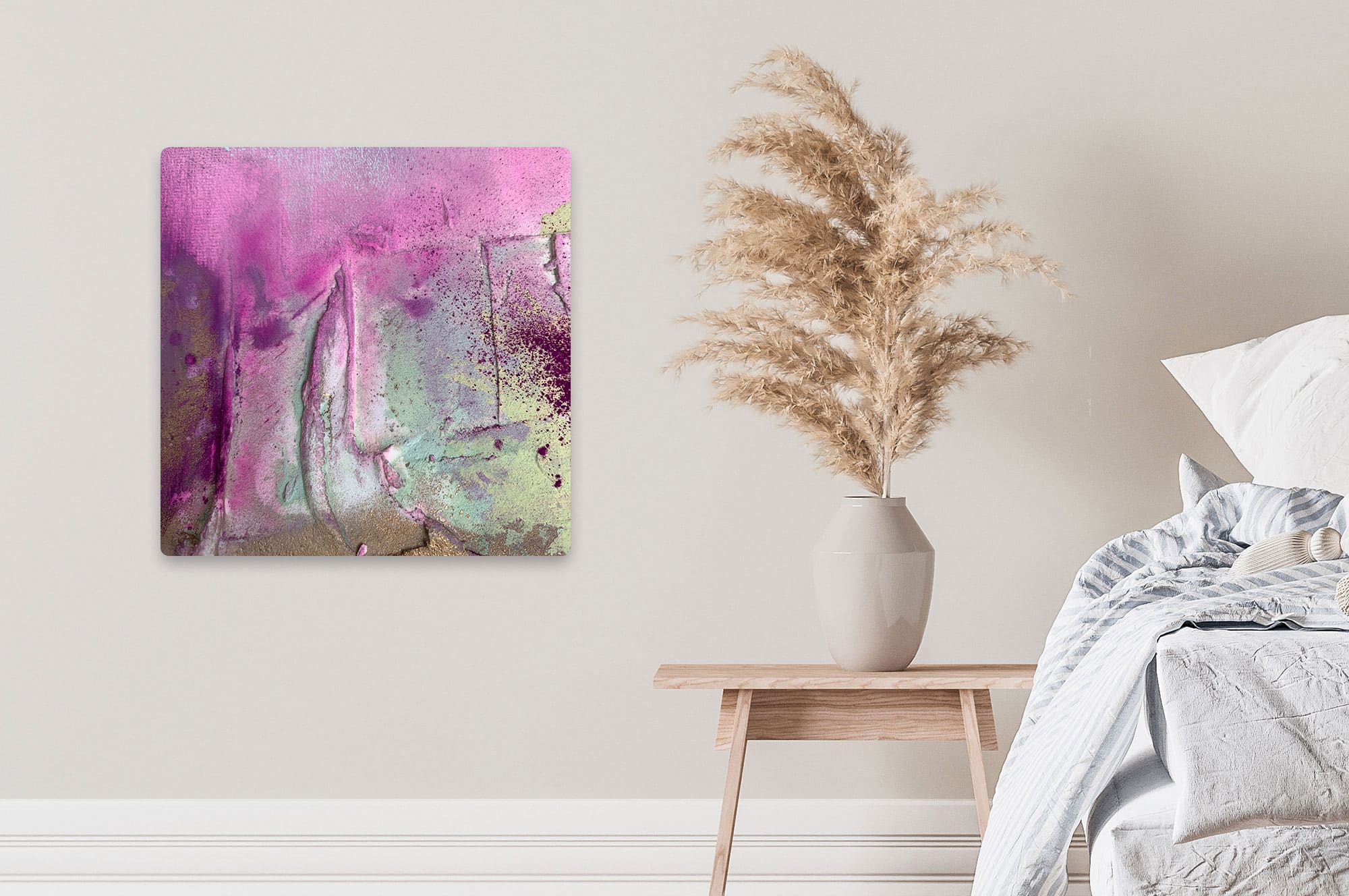 Akustikbild Art Oil Pink