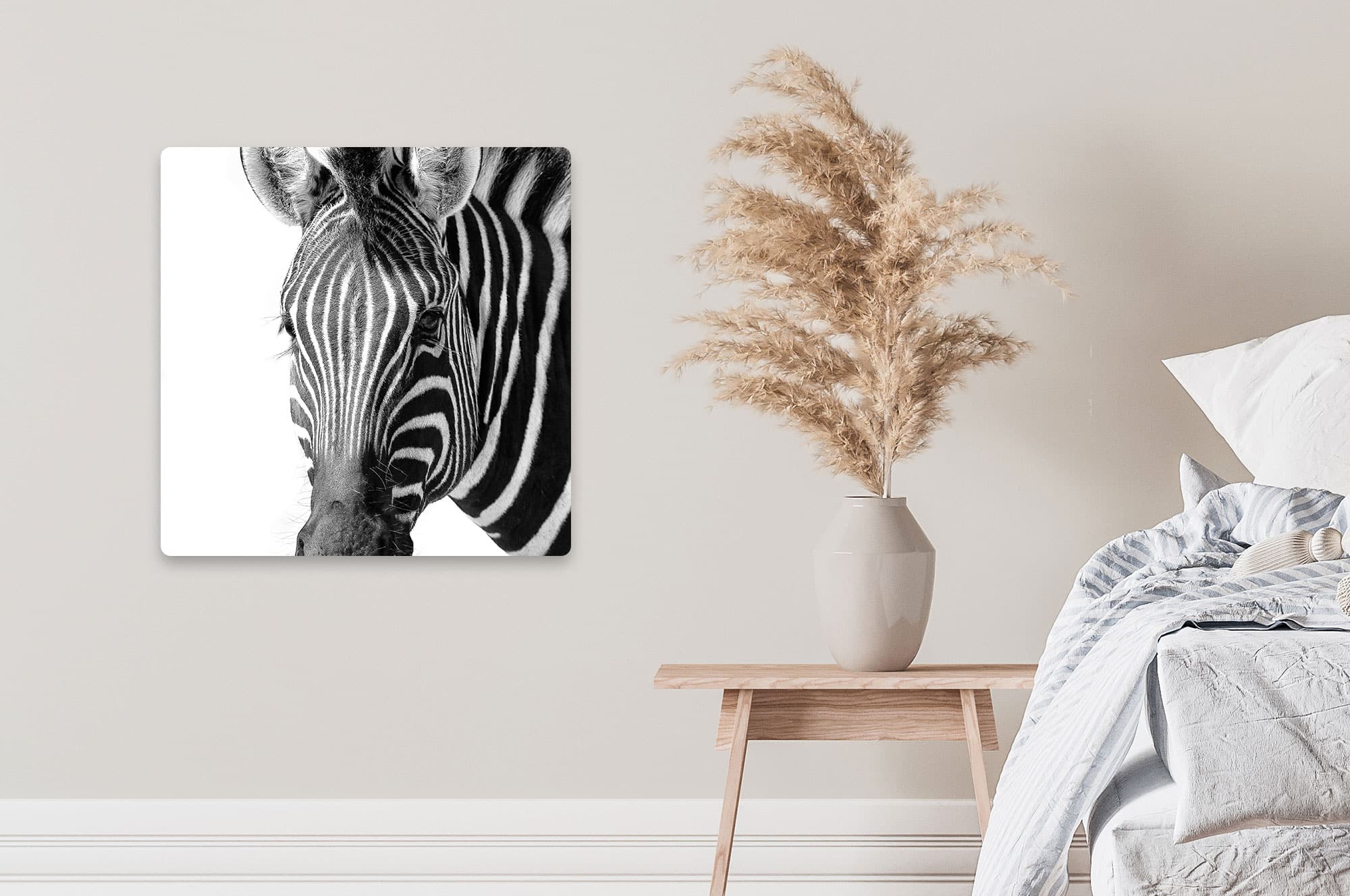 Akustikbild Zebra Schwarz-Weiß