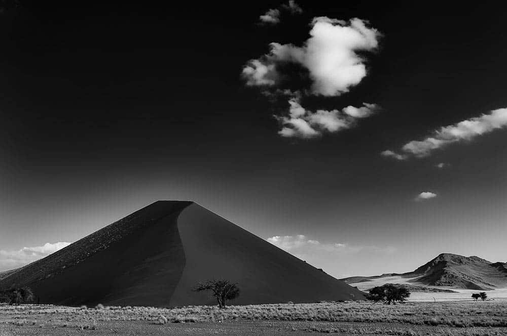 Akustikbild Sahara Schwarz-Weiß