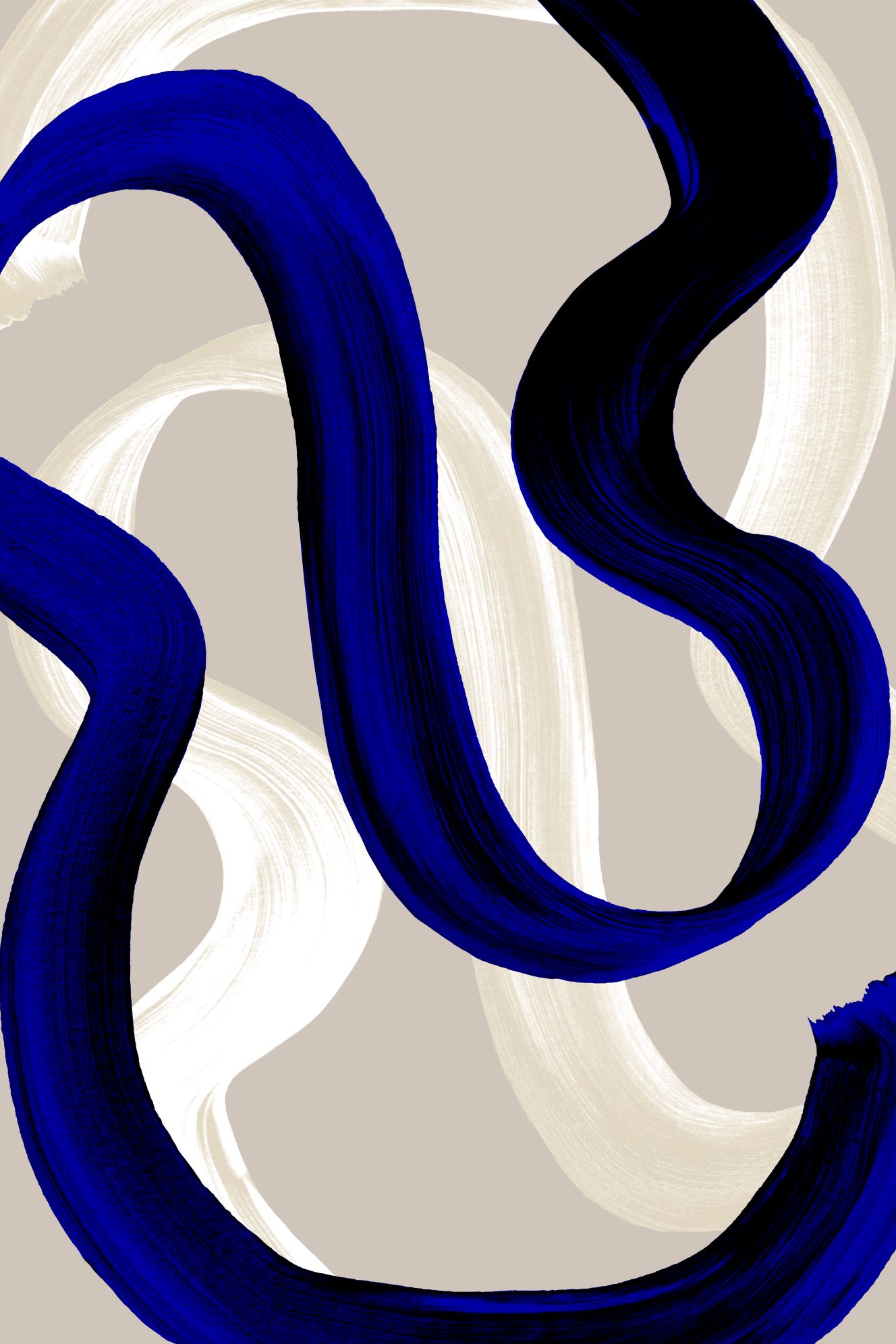 Akustikbild Abstract Brush Strokes 80