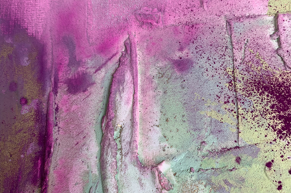 Akustikbild Art Oil Pink