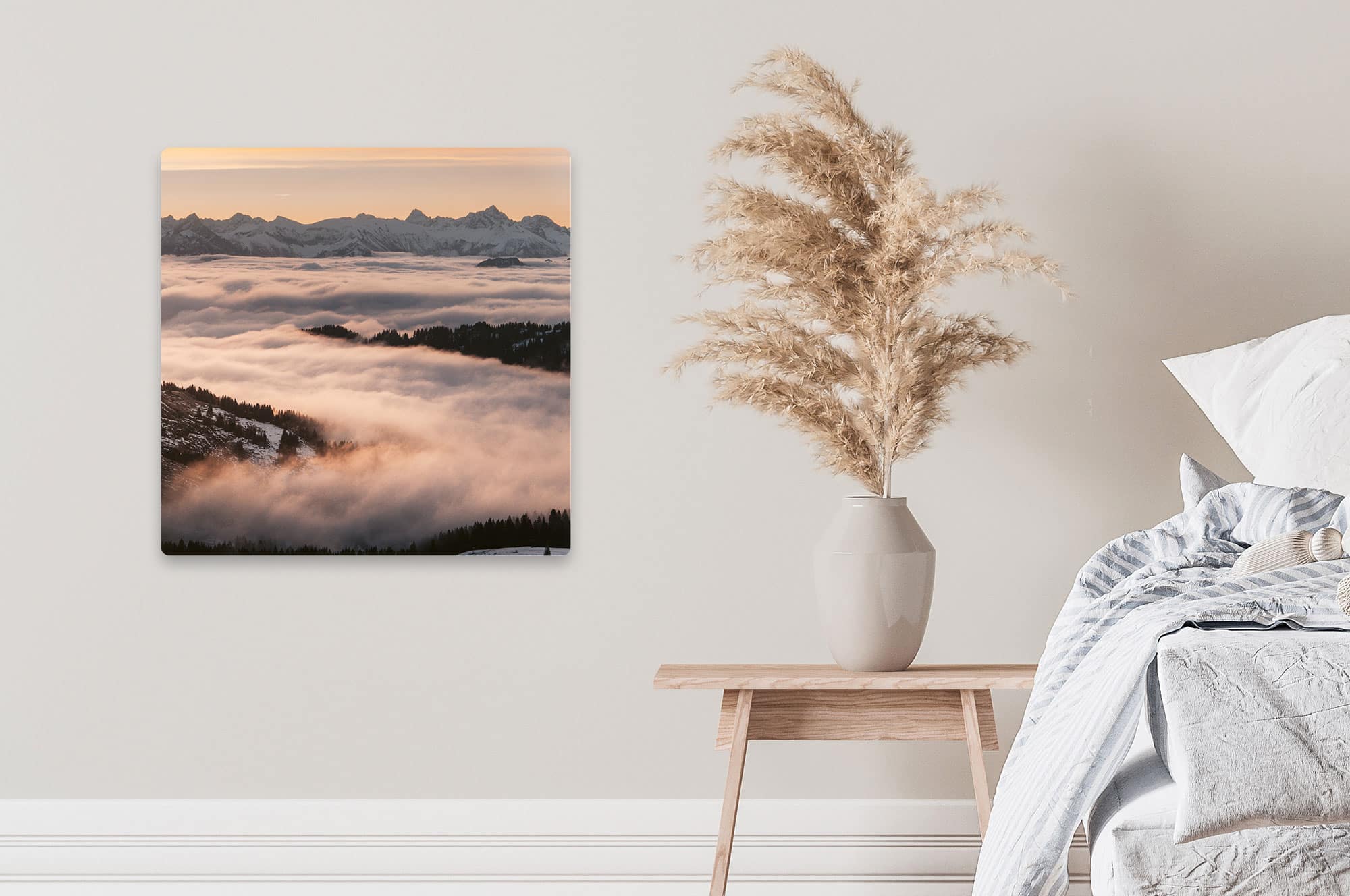 Akustikbild Hochnebel Sonnenuntergang