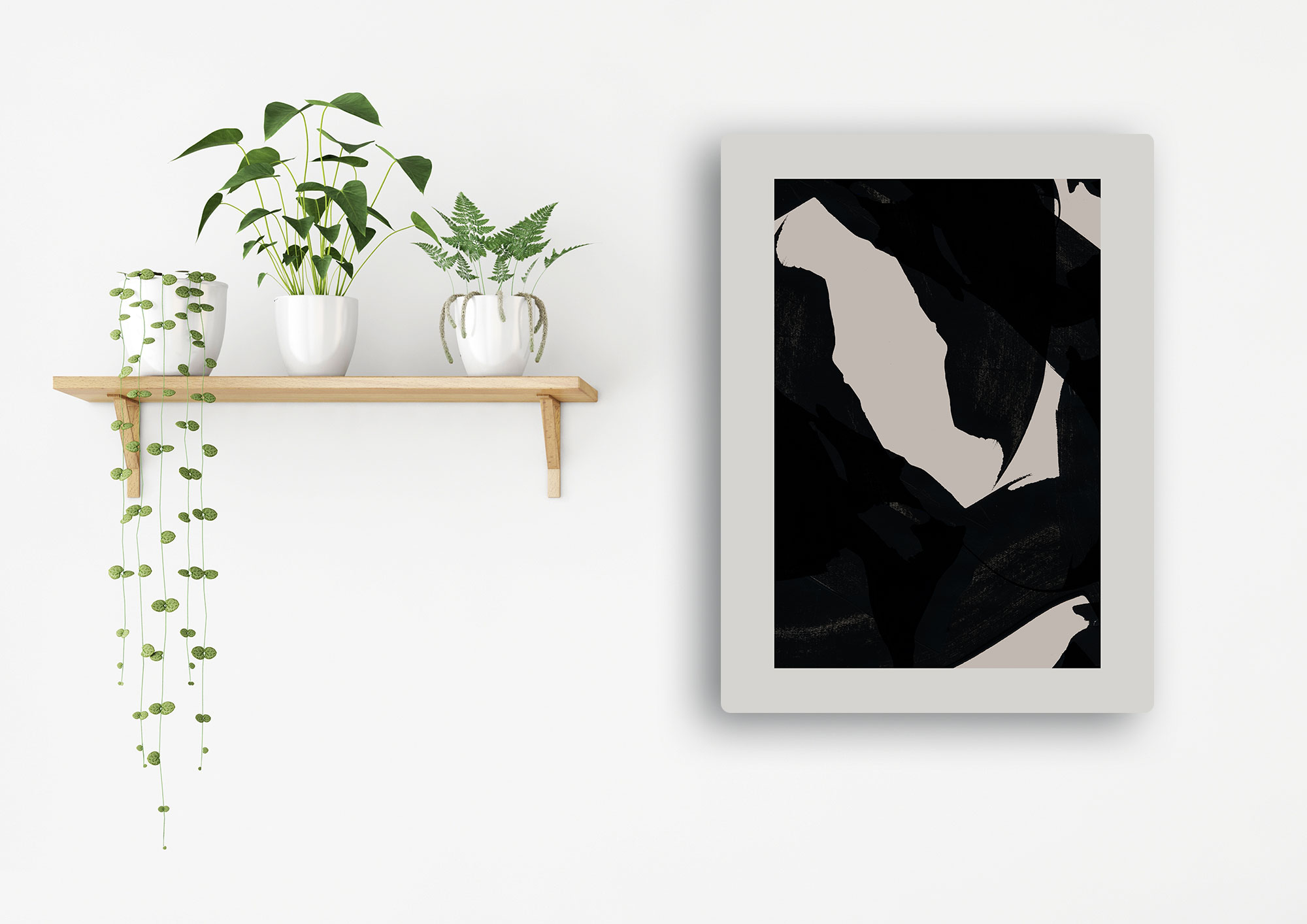 Akustikbild Abstract Brush Strokes 59Y