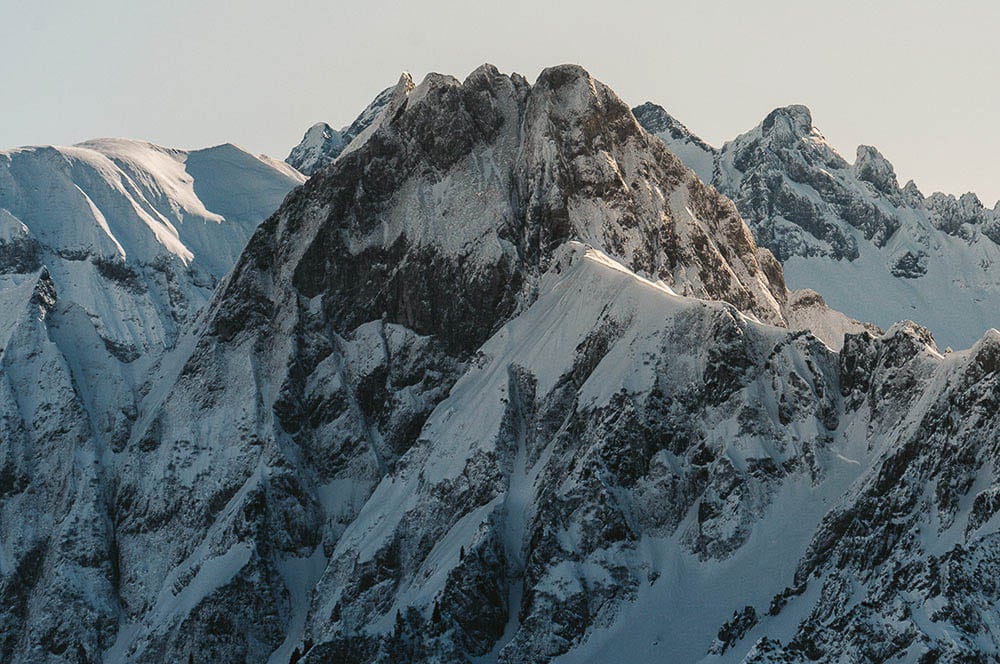 Akustikbild Schnee Allgäuer Berge