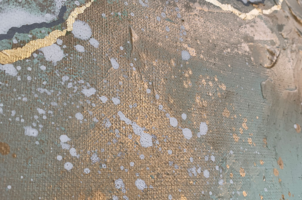 Akustikbild Art Golden Dots 2
