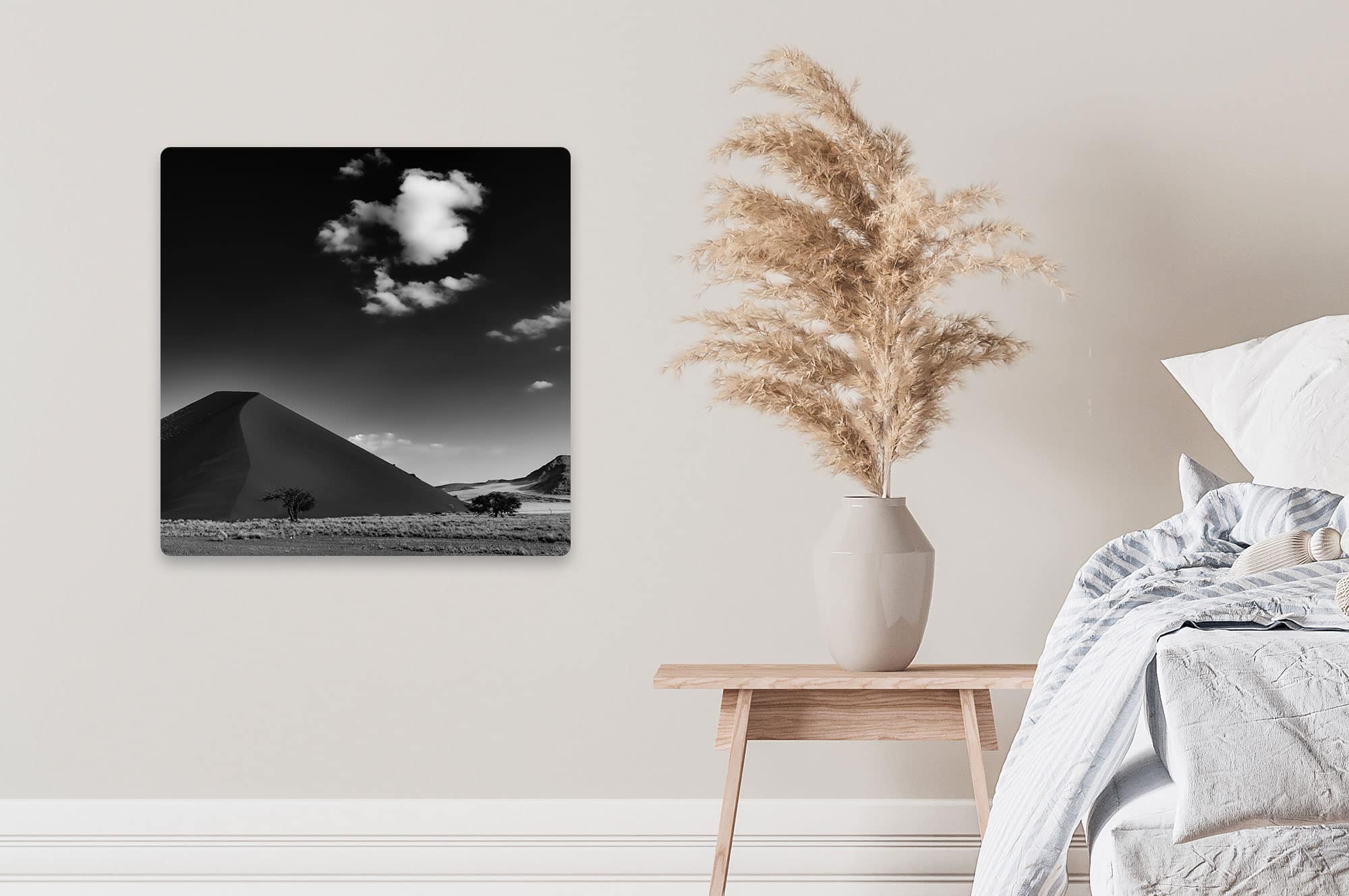 Akustikbild Sahara Schwarz-Weiß