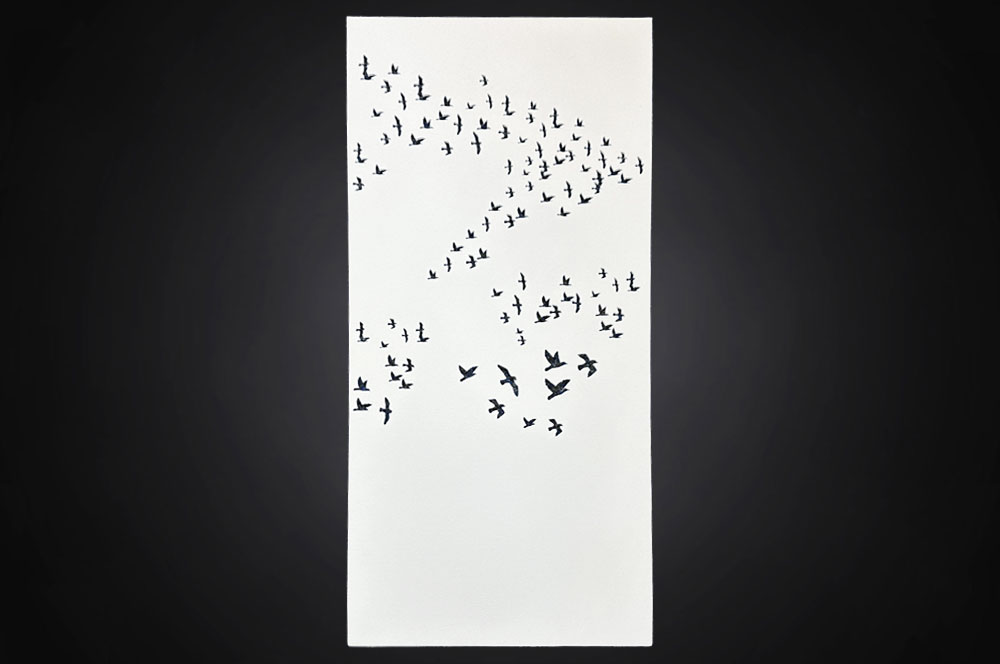 Akustik Raumtrenner mit Cutout