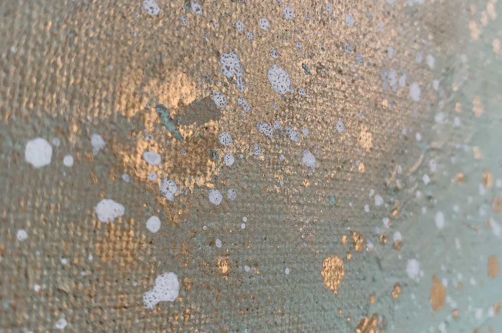Akustikbild Art Golden Dots