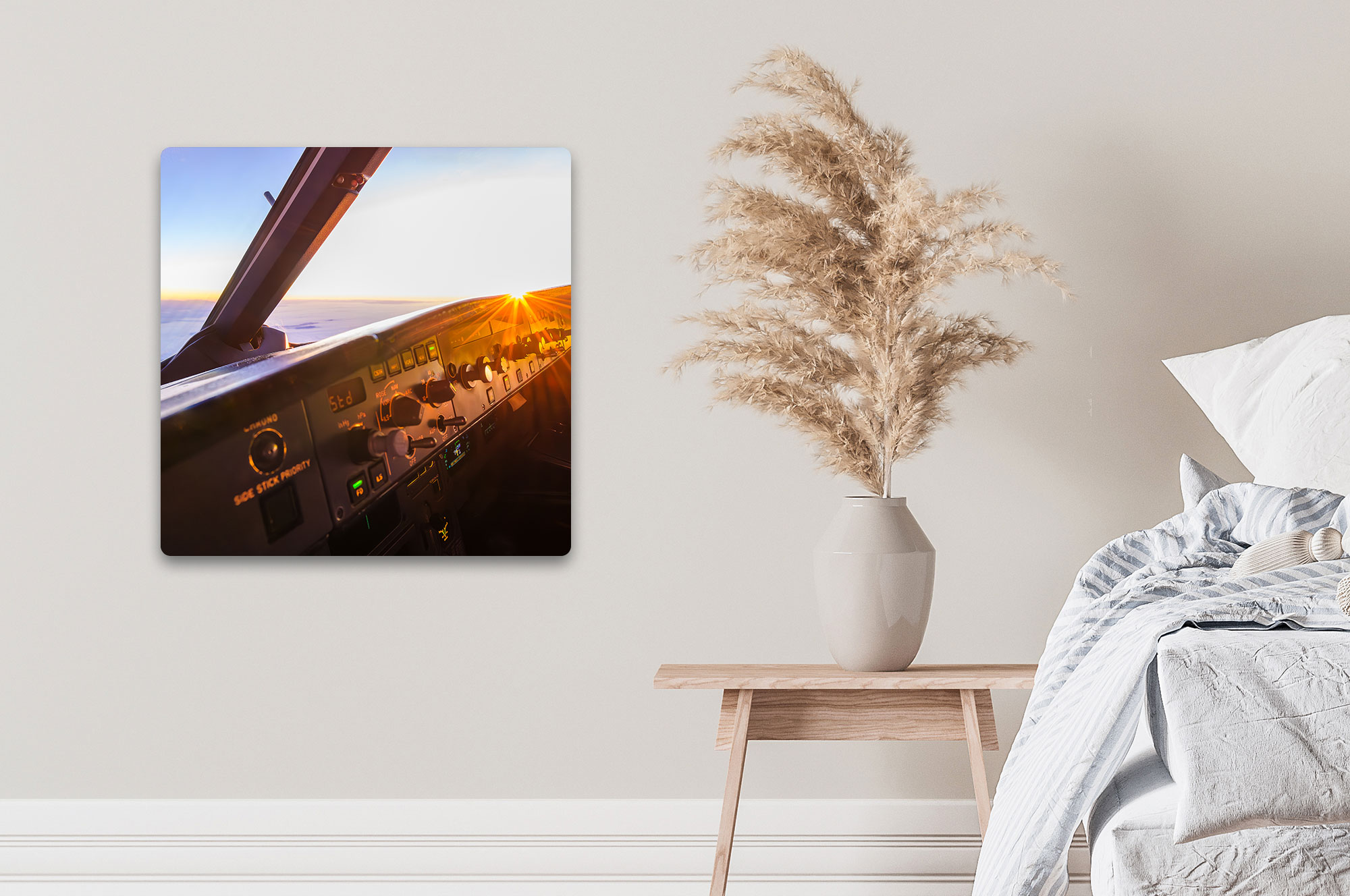 Akustikbild Sonnenaufgang im Cockpit