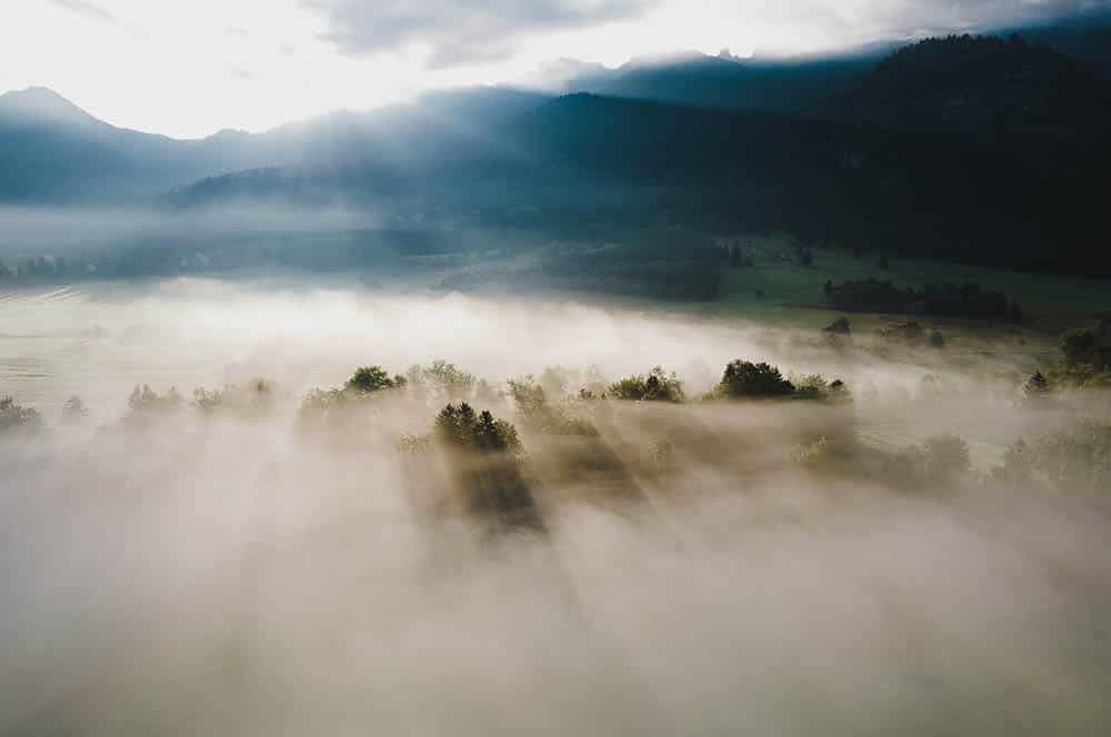 Akustikbild Nebel und Sonne