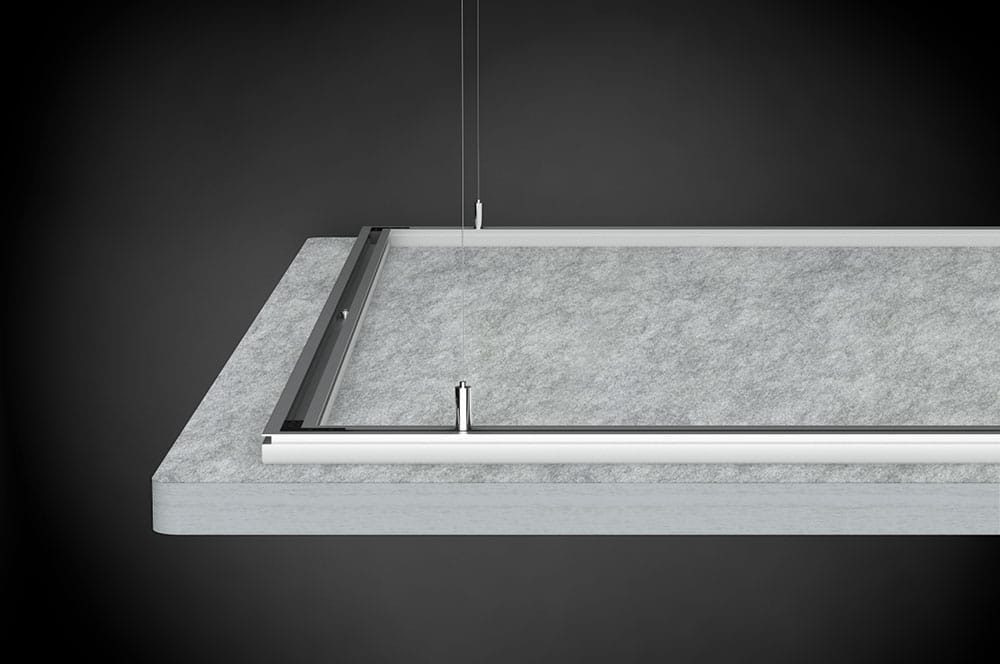 Akustik-Deckensegel ohne Rahmen